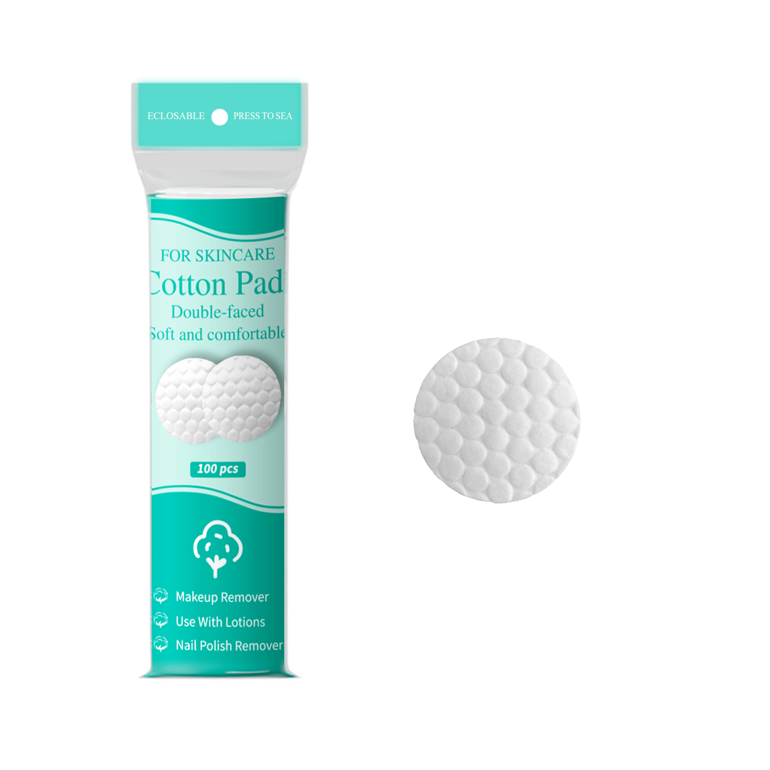 LD822 Round cotton makeup pad