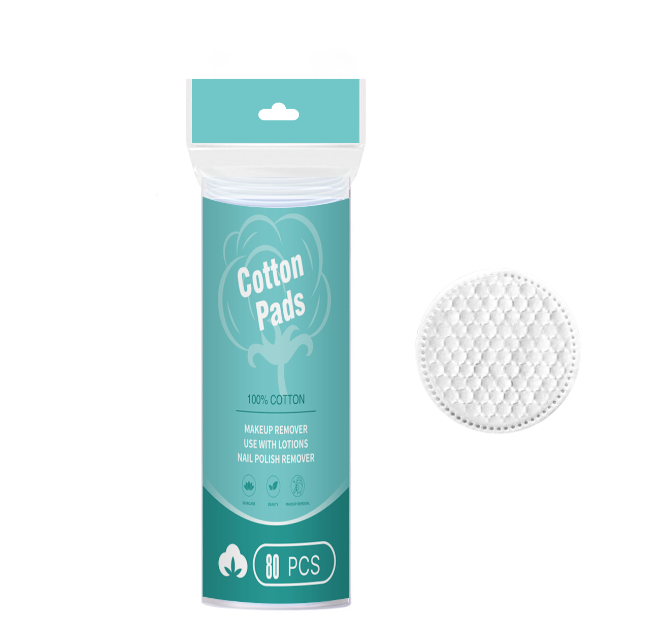 LD837 Round Cotton Makeup Pads English Packaging