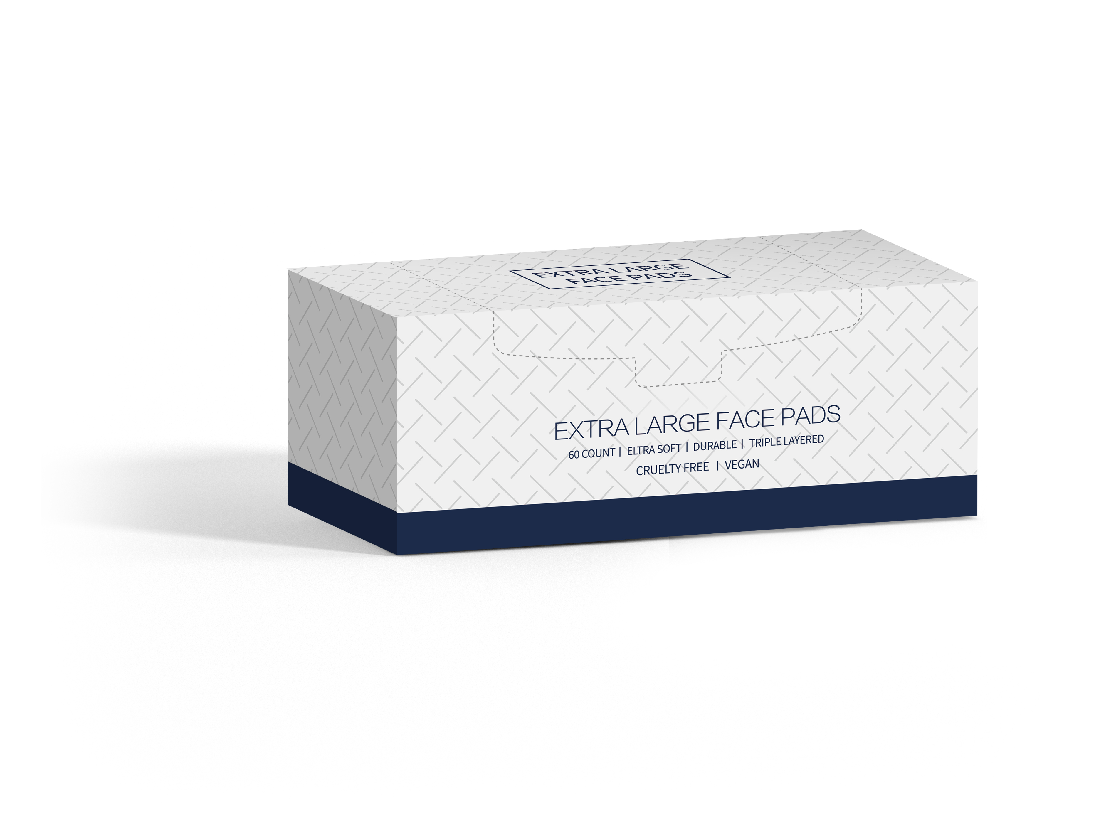 LD845 Round-corner square cotton pad color box English packaging